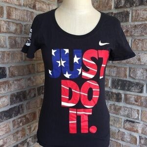 Nike Just Do It Patriotic Short Sleeves Tee S